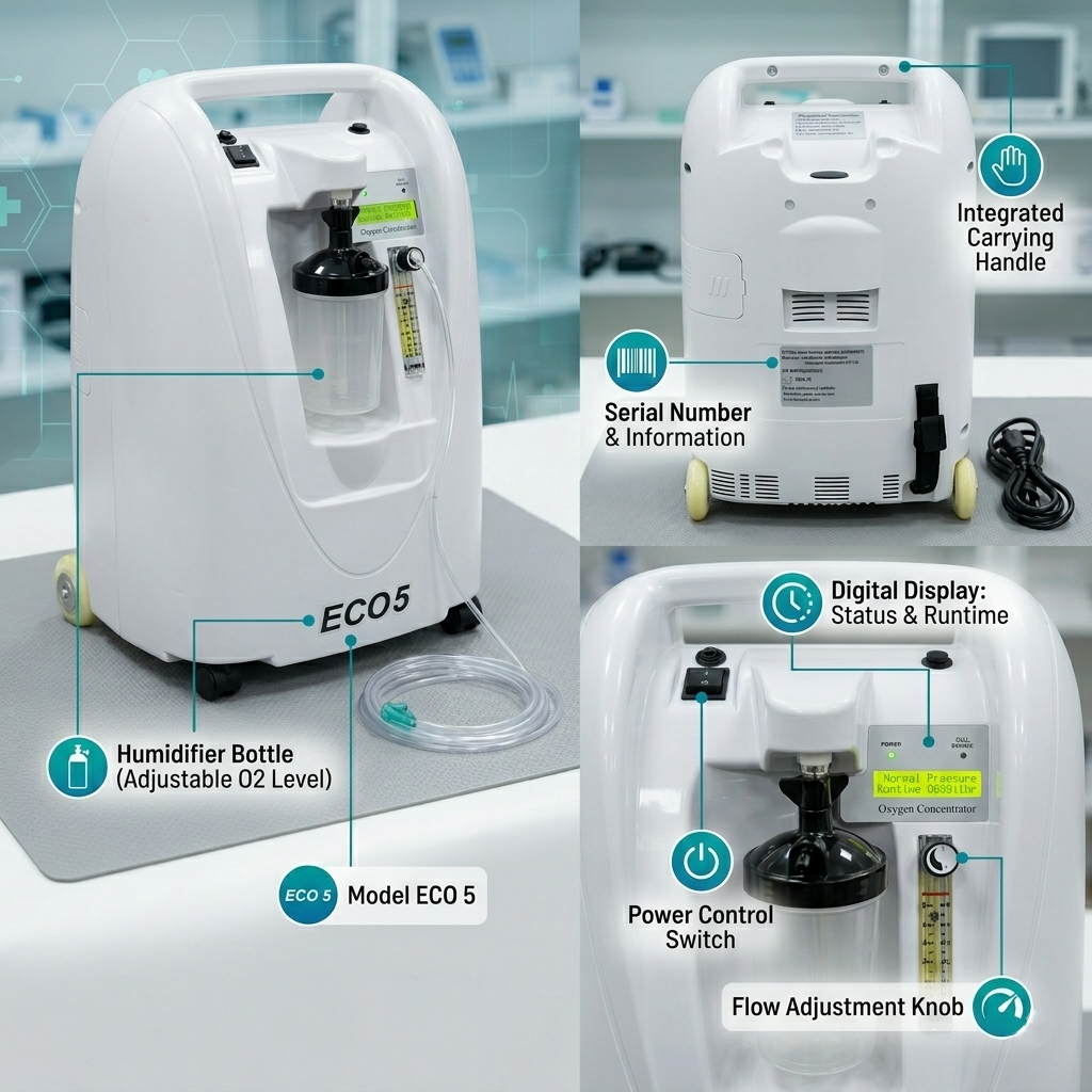 ECO 5 Oxygen Concentrator view 4